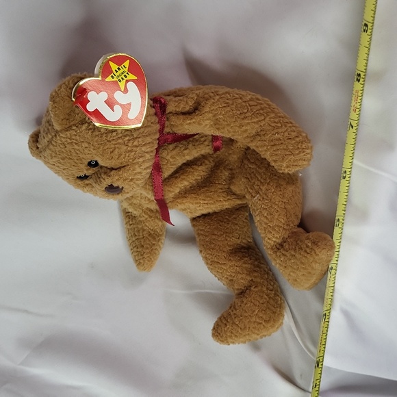Curly Ty beanie baby teddy bear vintage 1996 - Picture 7 of 8